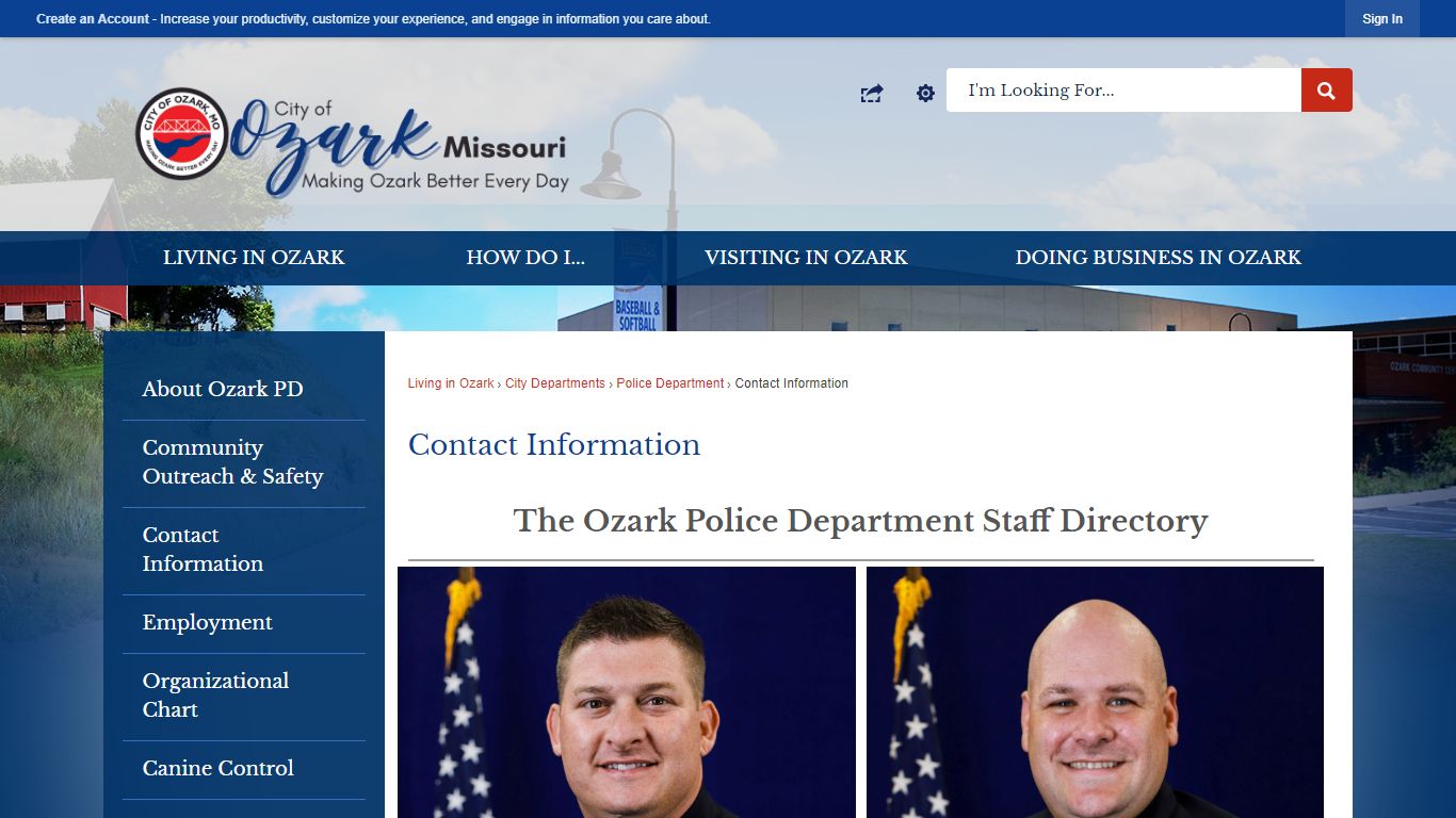 Contact Information | Ozark, MO - Official Website