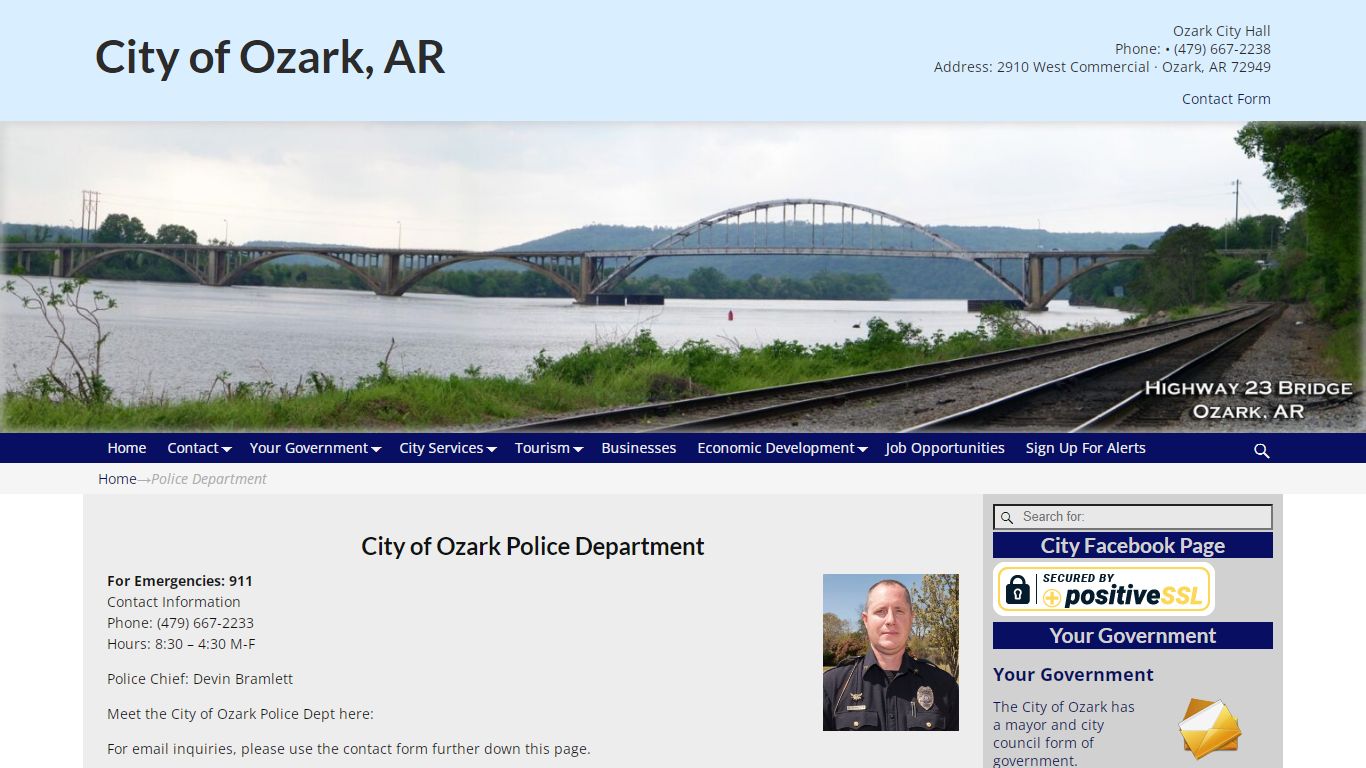 Police Department - City of Ozark, AR