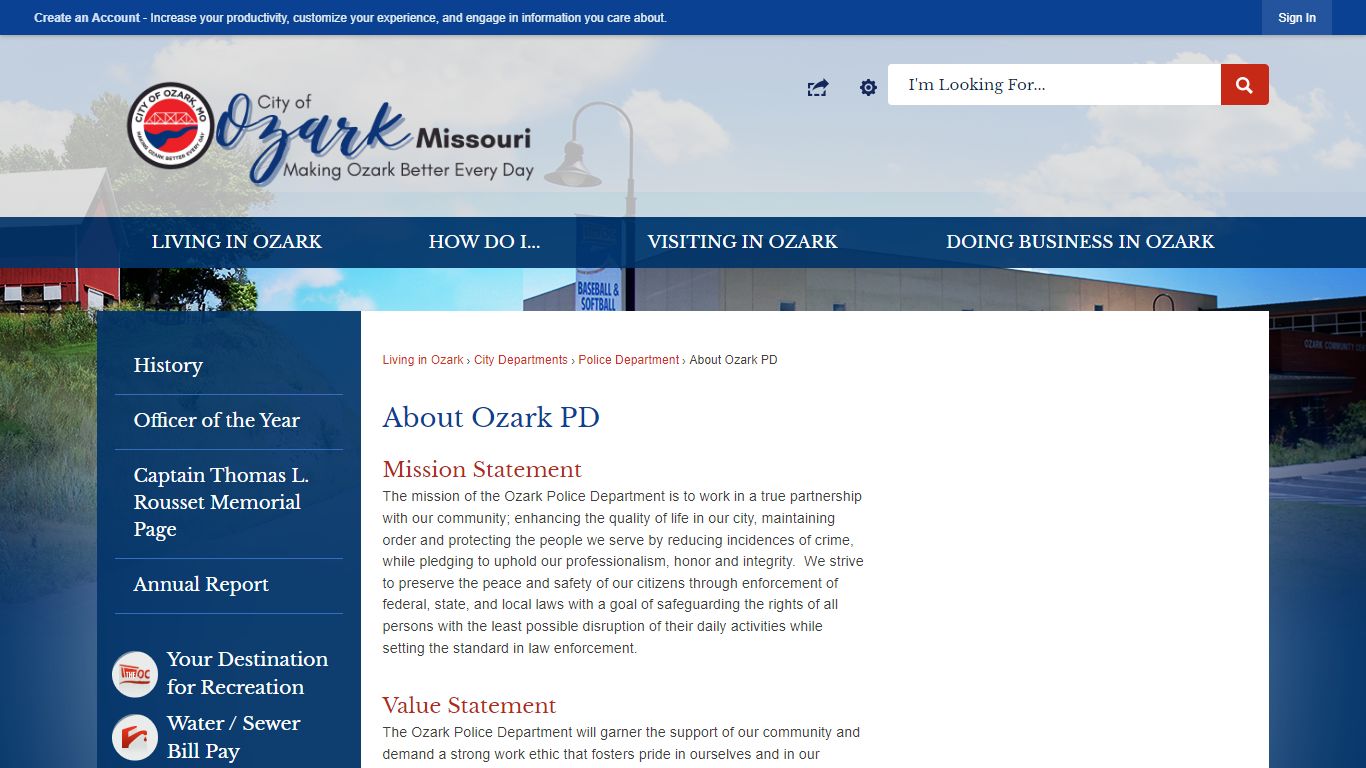 About Ozark PD | Ozark, MO - Official Website - Ozark, Missouri