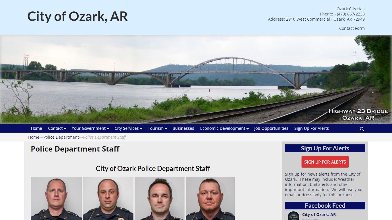 Police Department Staff - City of Ozark, AR