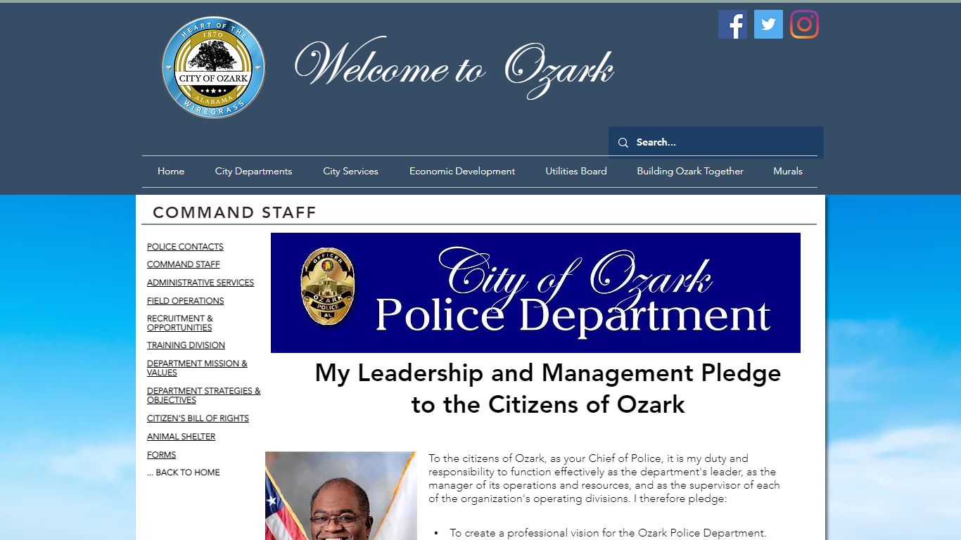 PD - Command Staff | City of Ozark